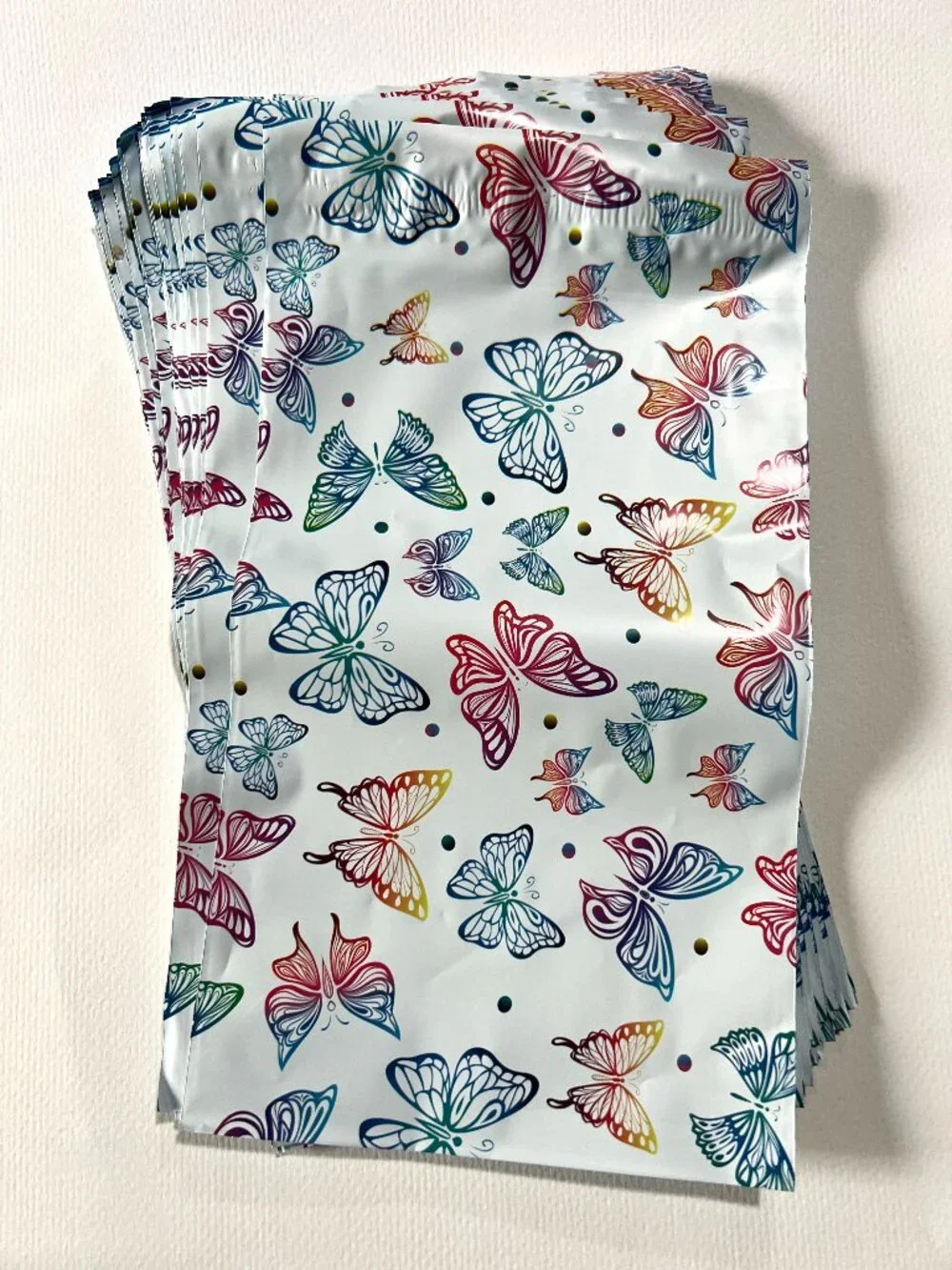 Butterfly design 6x9 unpadded poly mailers (50)